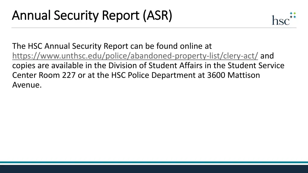annual security report asr annual security report 1