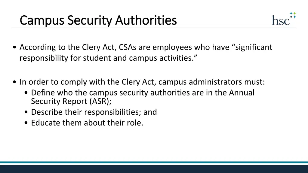 campus security authorities campus security