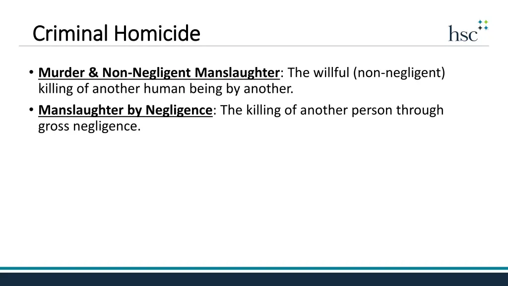 criminal homicide criminal homicide