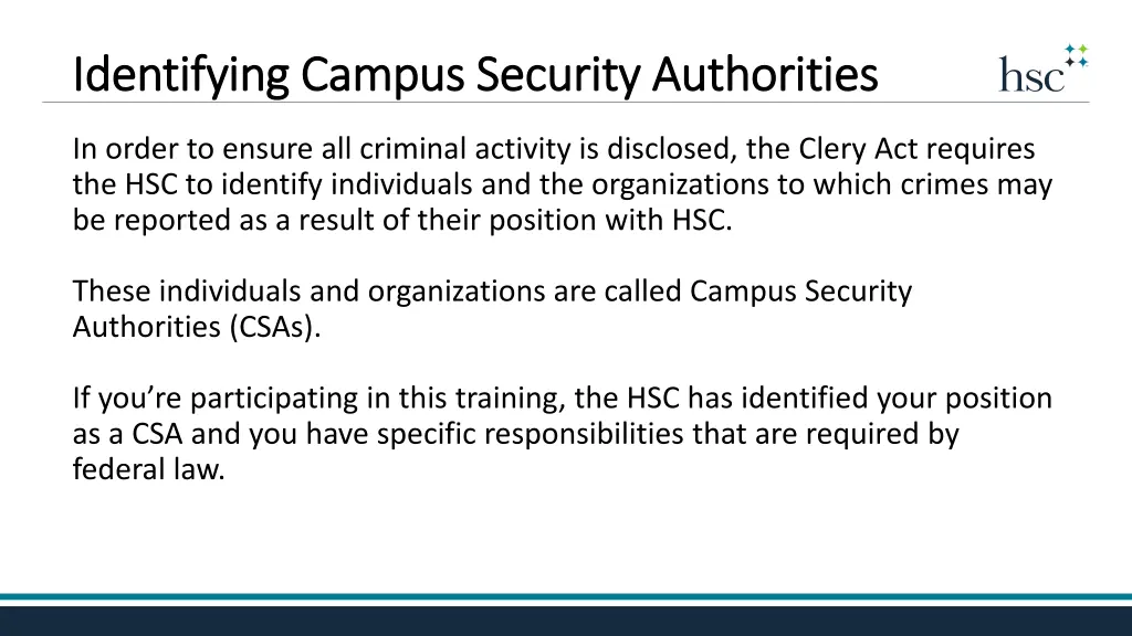 identifying campus security authorities