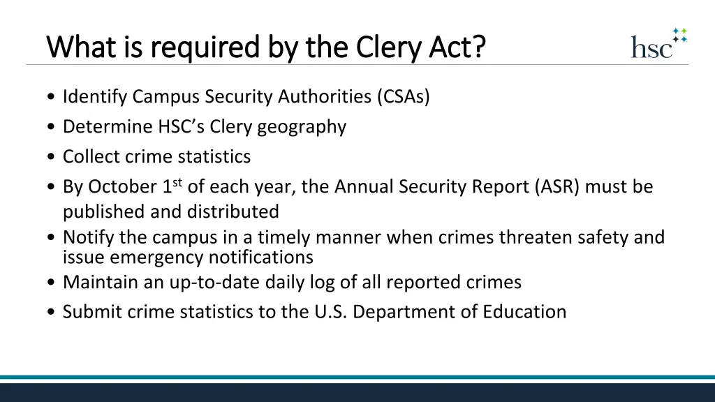 what is required by the what is required