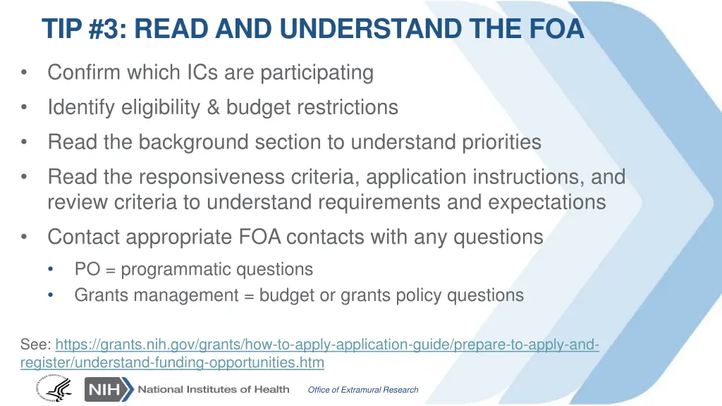 tip 3 read and understand the foa