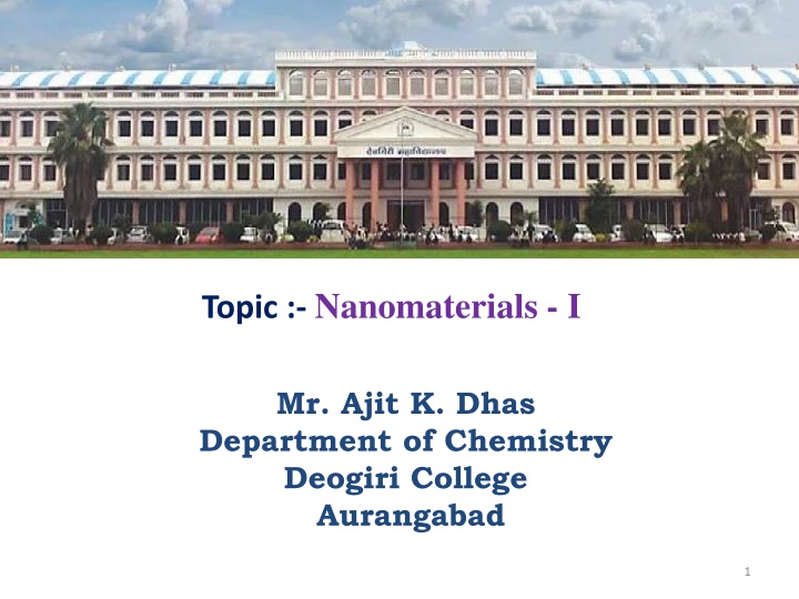 topic nanomaterials i