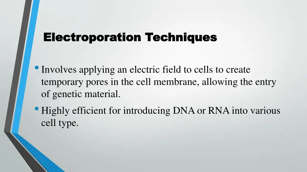 electroporation techniques electroporation