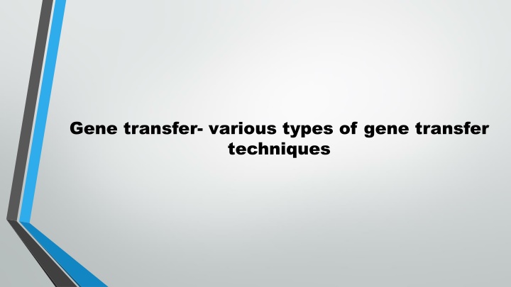 gene transfer various types of gene transfer