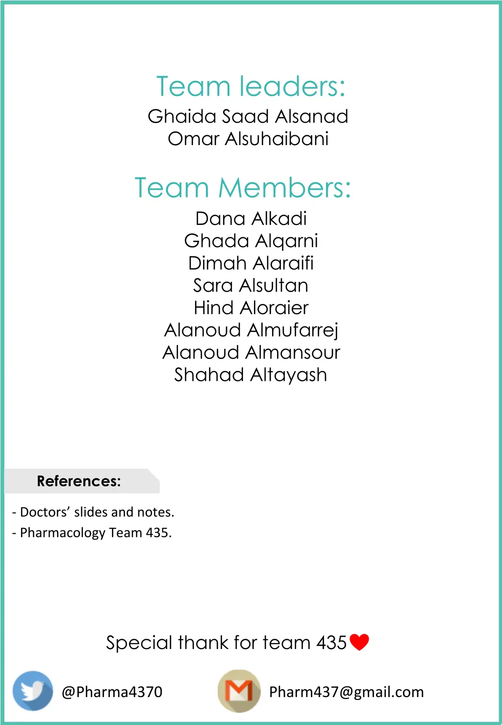 team leaders ghaida saad alsanad omar alsuhaibani