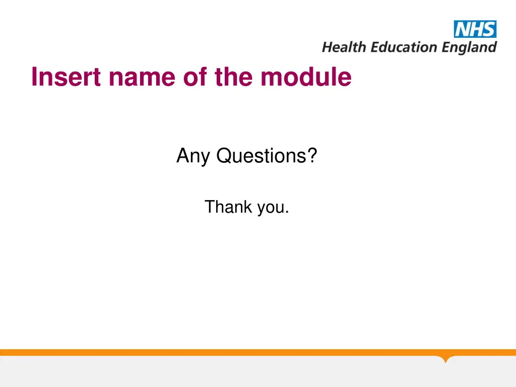 insert name of the module