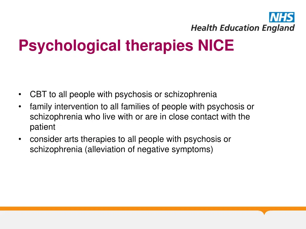 psychological therapies nice