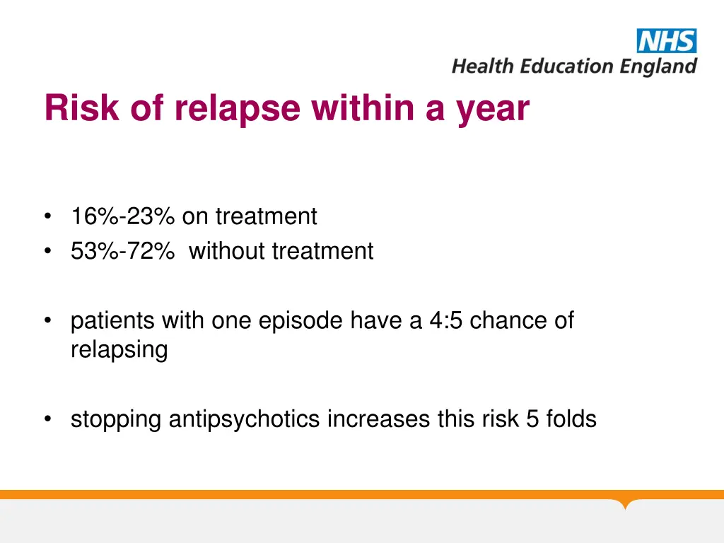 risk of relapse within a year