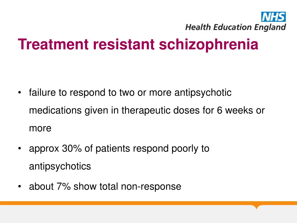 treatment resistant schizophrenia