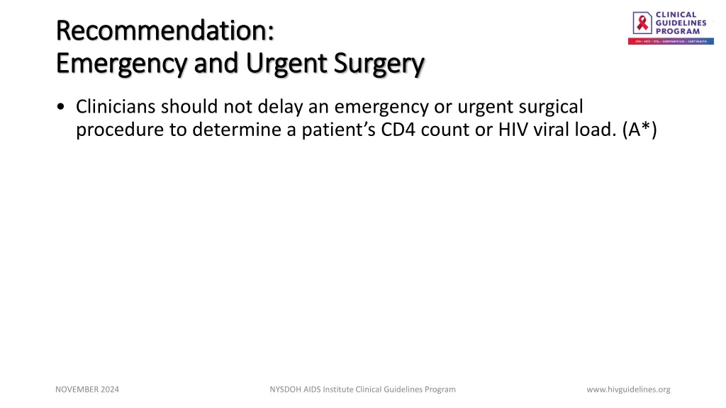 recommendation recommendation emergency