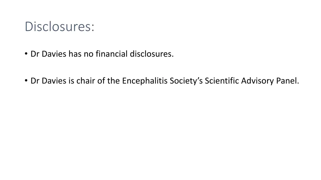 disclosures