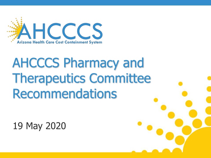 ahcccs pharmacy and therapeutics committee