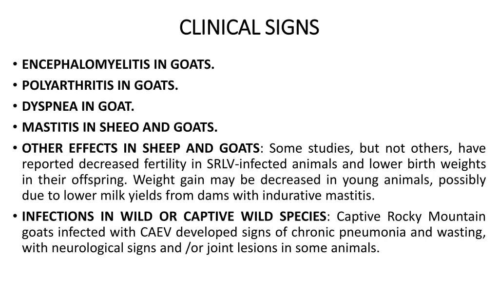 clinical signs clinical signs 1