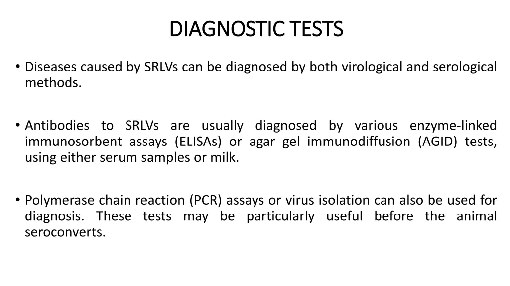 diagnostic tests diagnostic tests