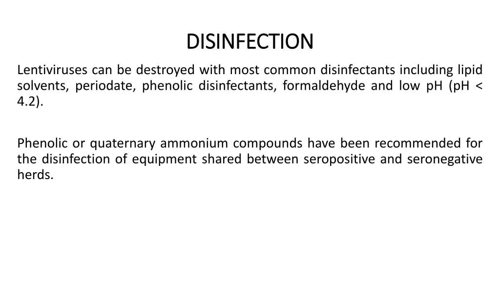 disinfection disinfection