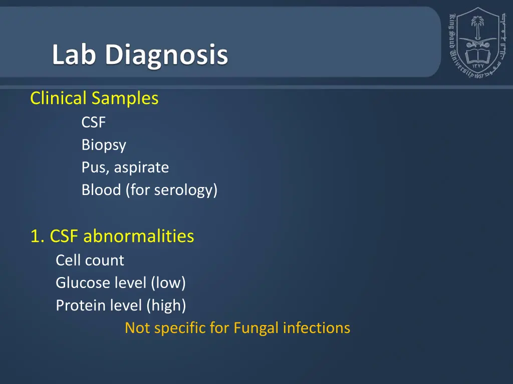 clinical samples csf biopsy pus aspirate blood