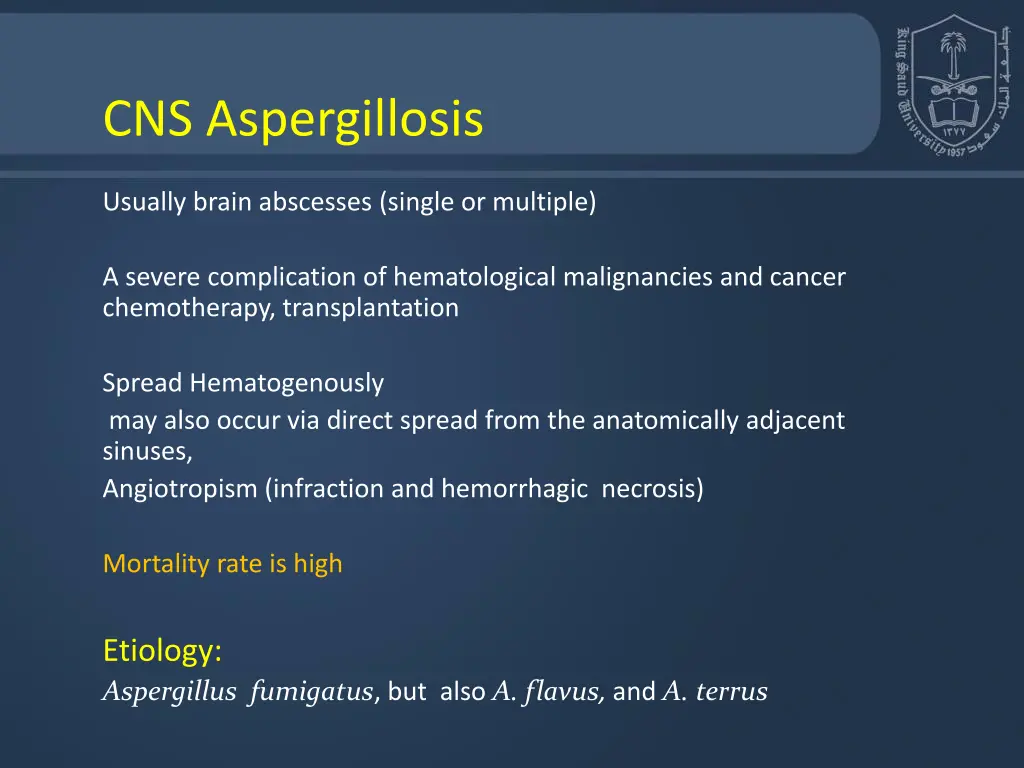 cns aspergillosis