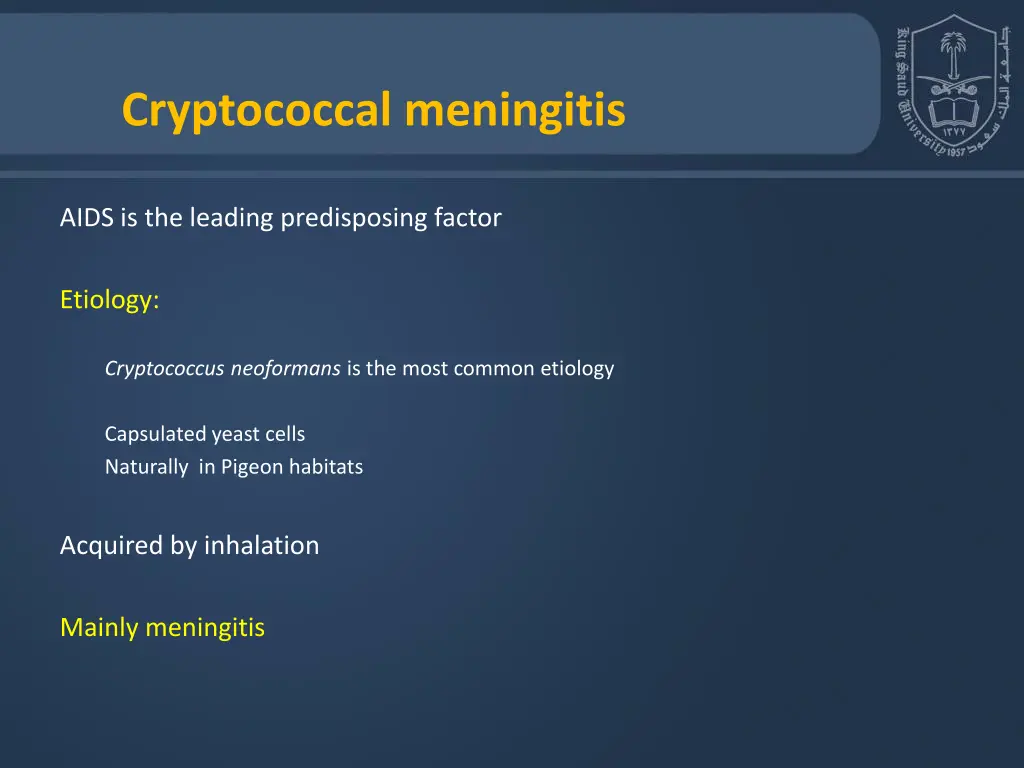 cryptococcal meningitis