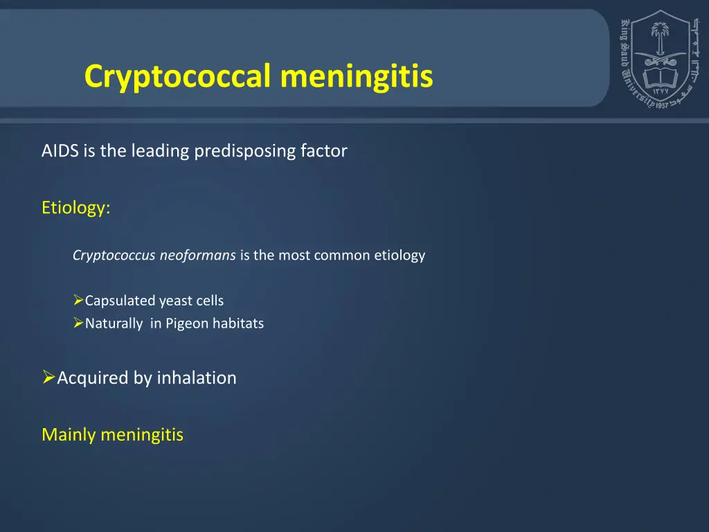 cryptococcal meningitis