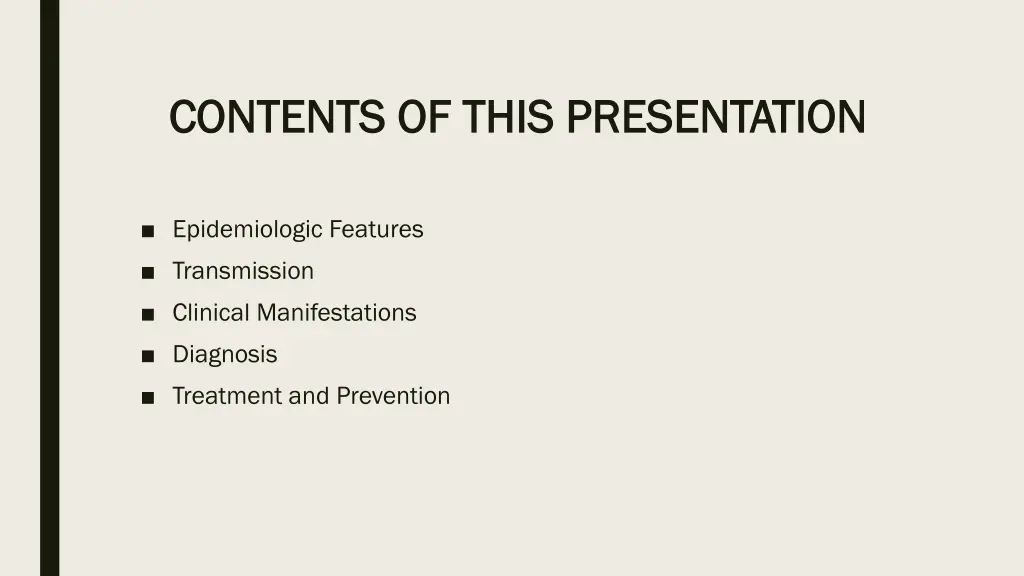contents of this presentation contents of this