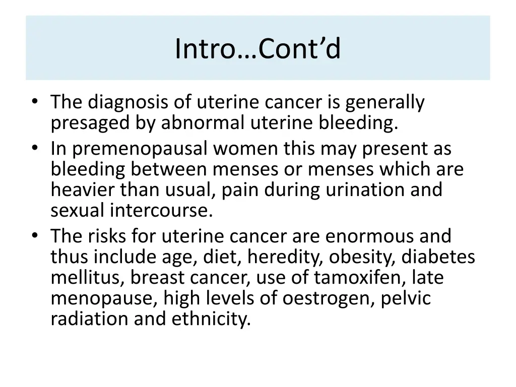 intro cont d