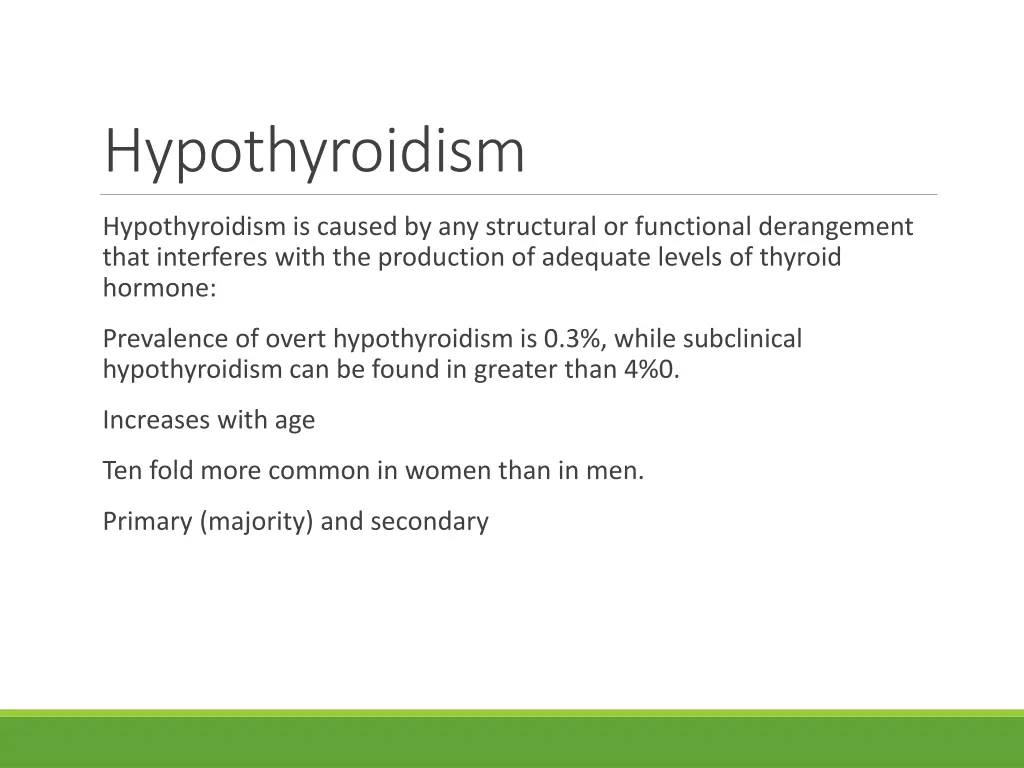 hypothyroidism