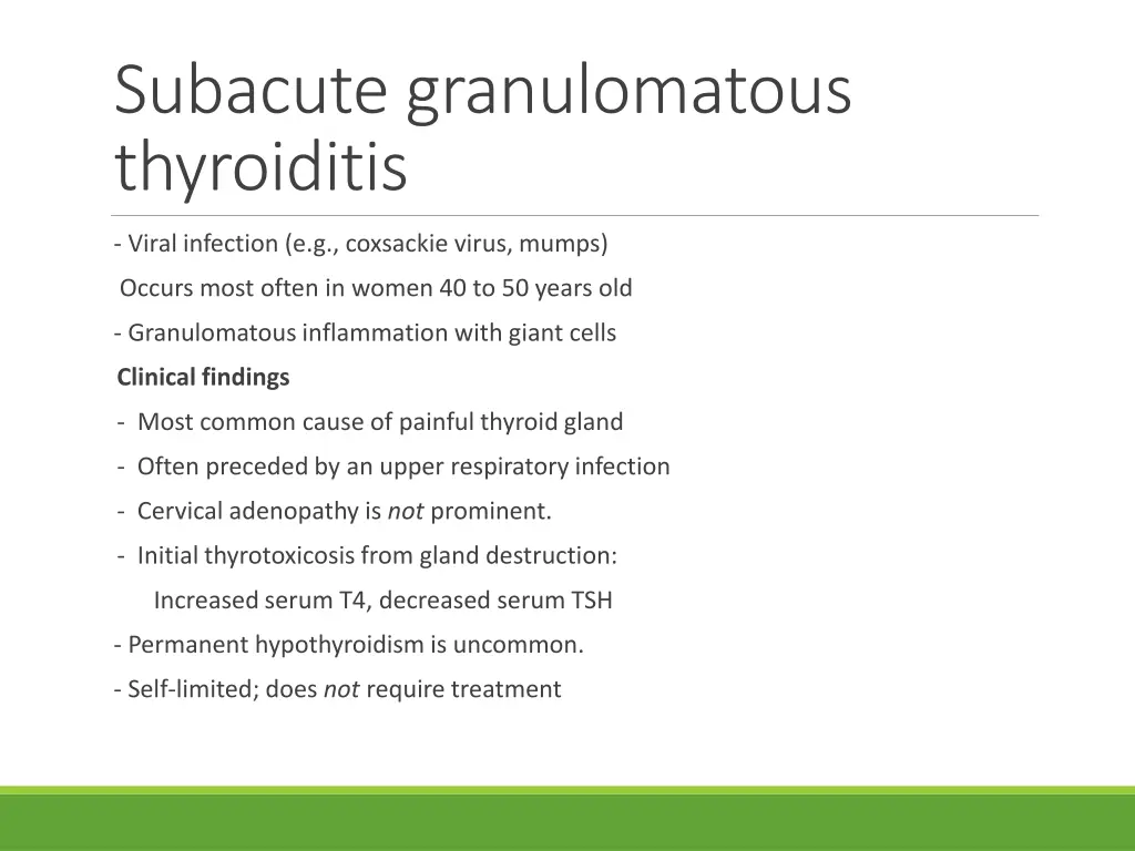 subacute granulomatous thyroiditis