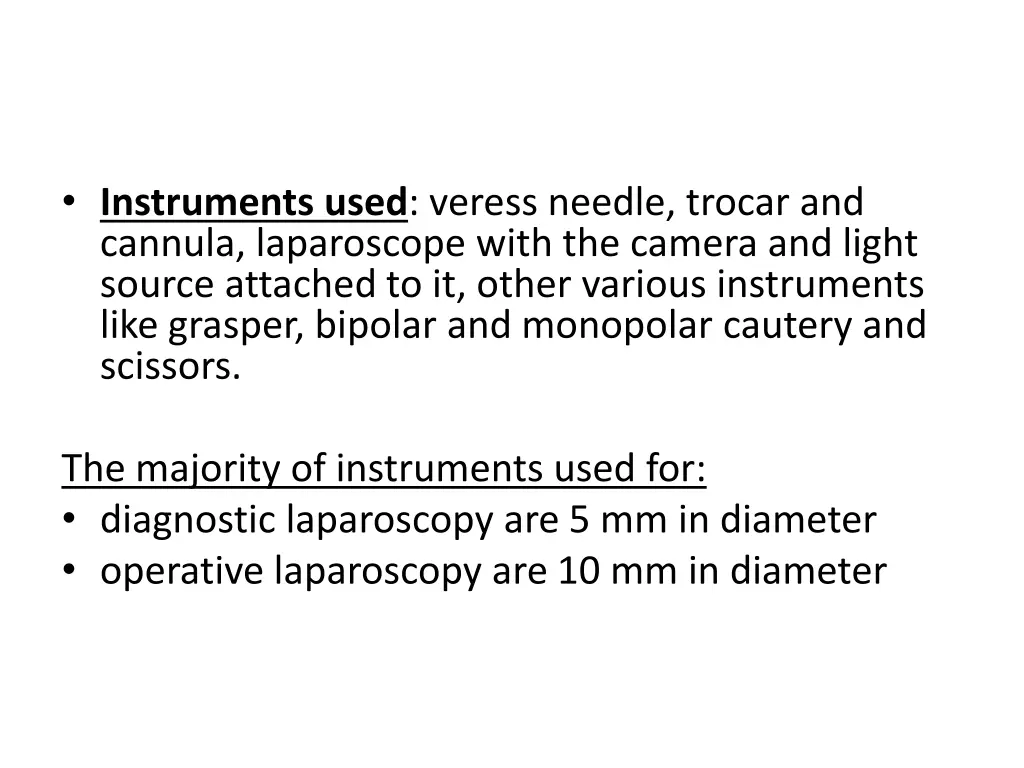 instruments used veress needle trocar and cannula