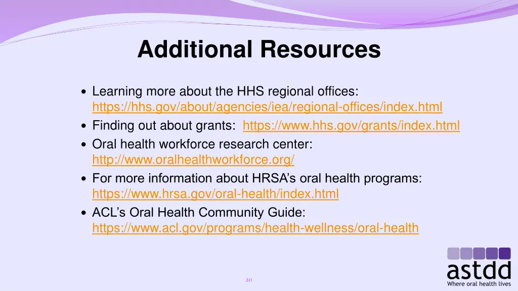 additional resources