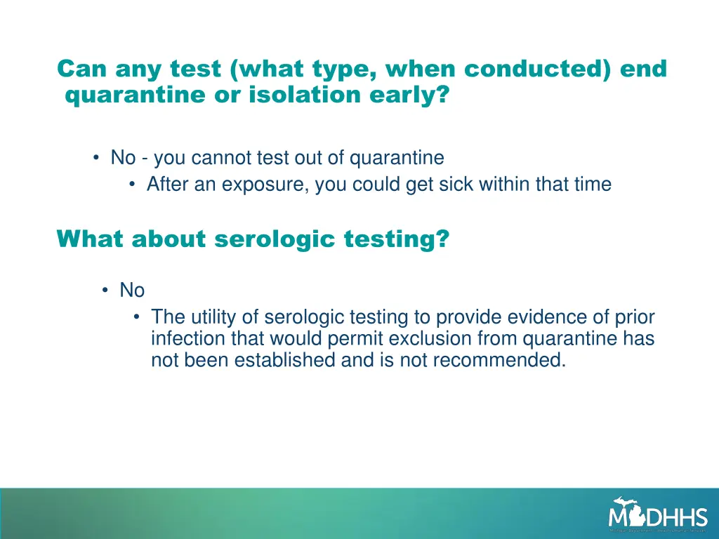 can any test what type when conducted