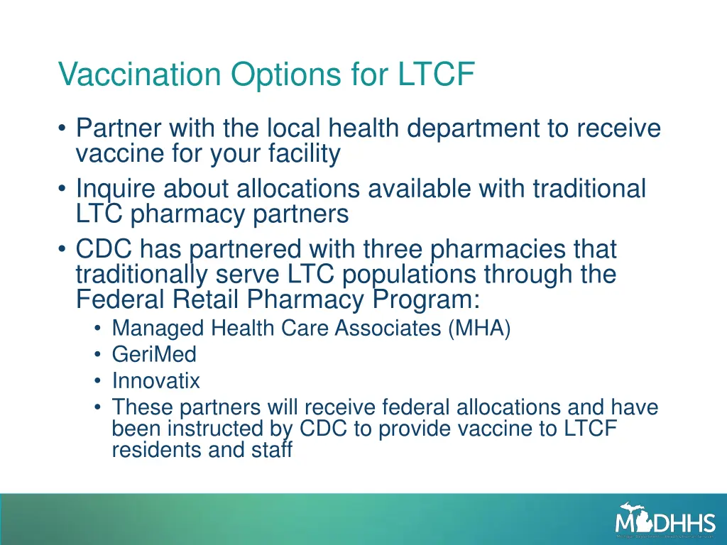 vaccination options for ltcf