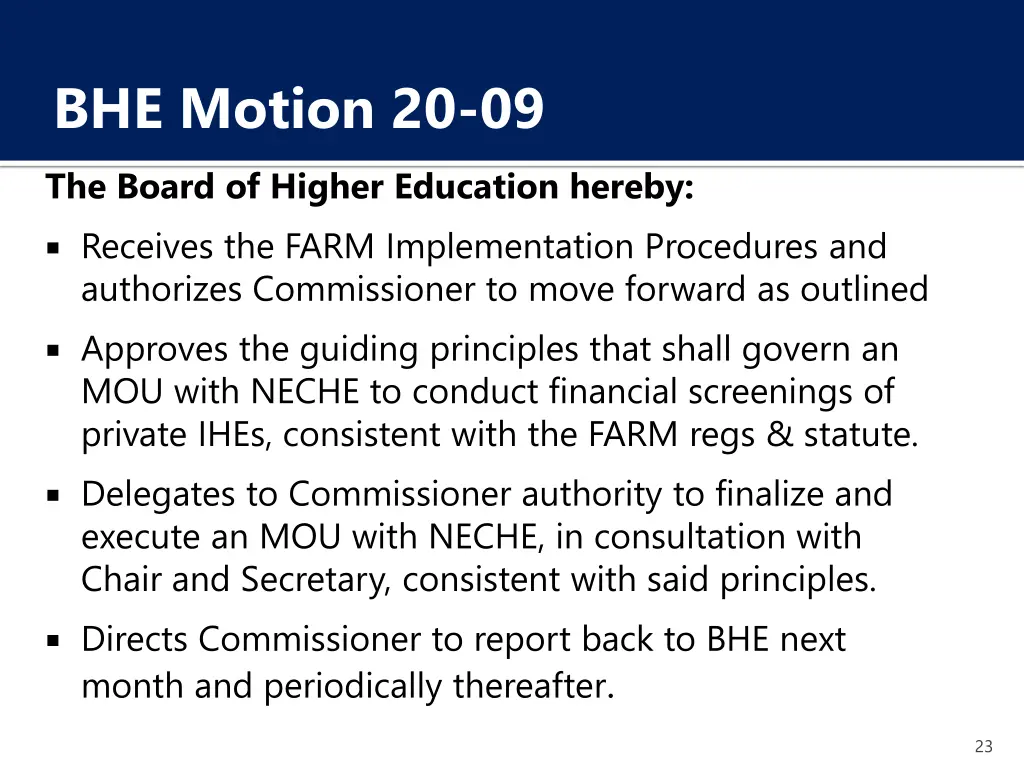 bhe motion 20 09