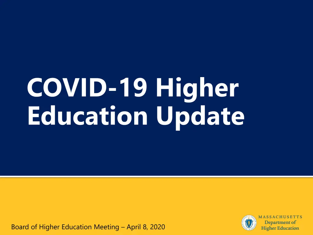 covid 19 higher education update