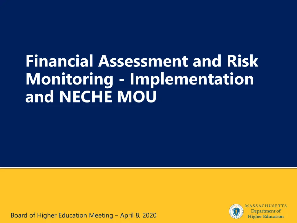 financial assessment and risk monitoring