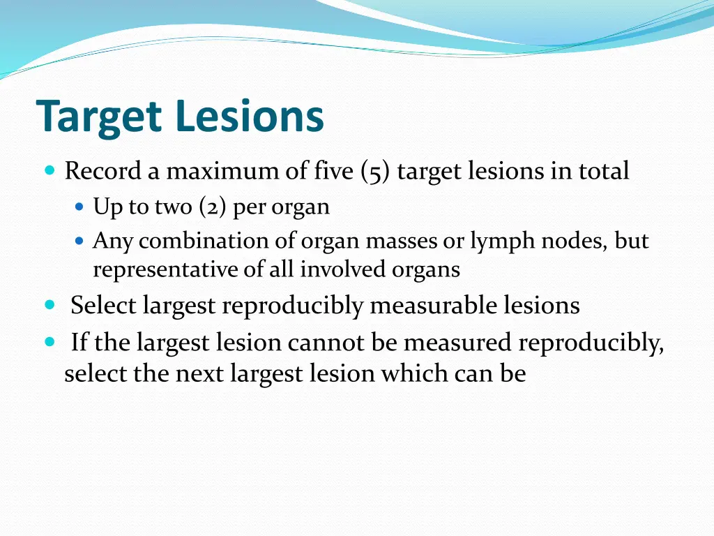 target lesions