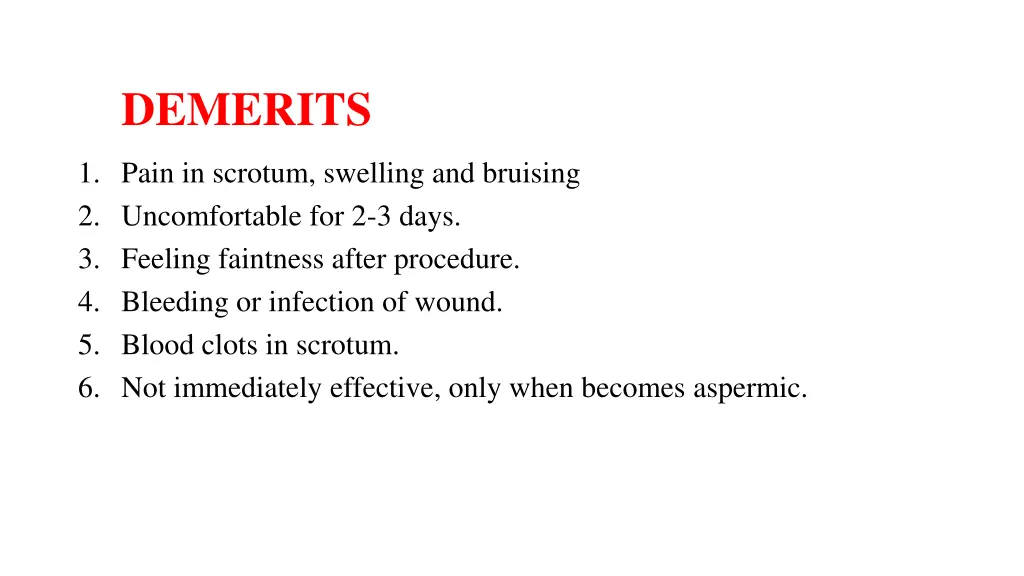 demerits