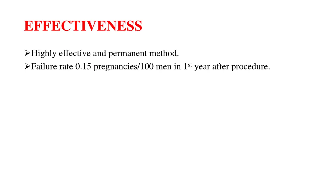 effectiveness