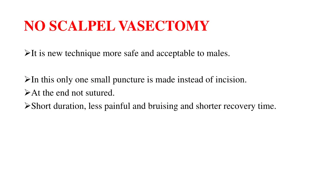 no scalpel vasectomy