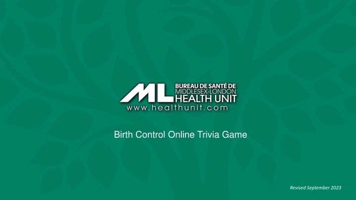 birth control online trivia game