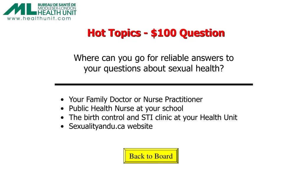 hot topics 100 question