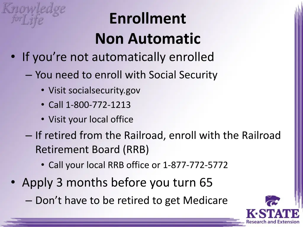 enrollment non automatic