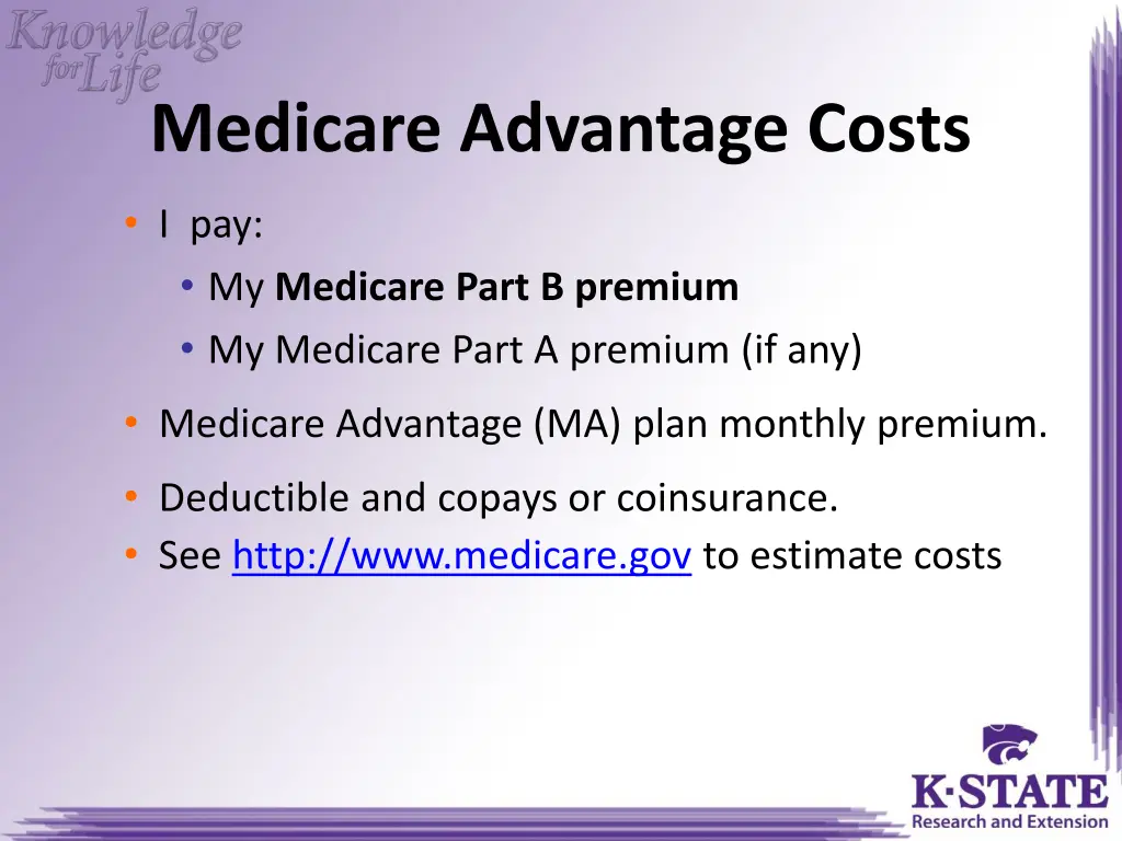 medicare advantage costs
