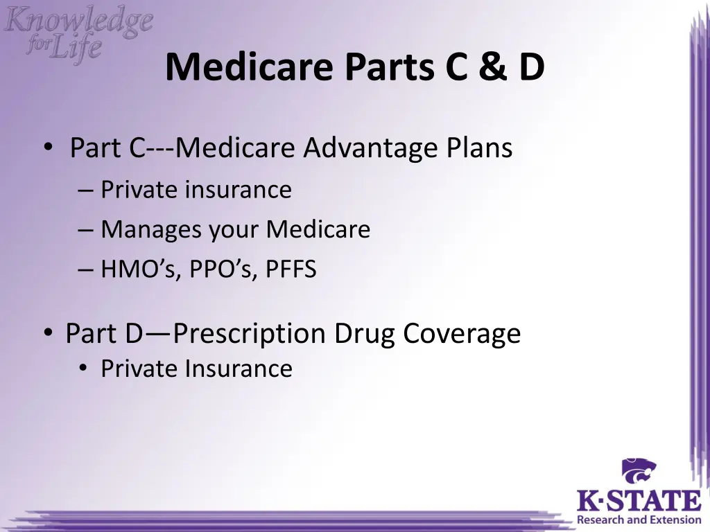 medicare parts c d