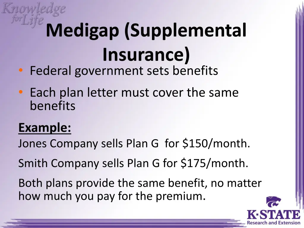 medigap supplemental insurance federal government