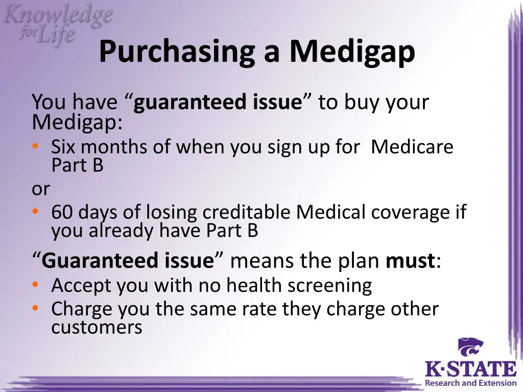 purchasing a medigap