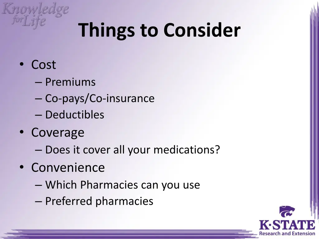 things to consider