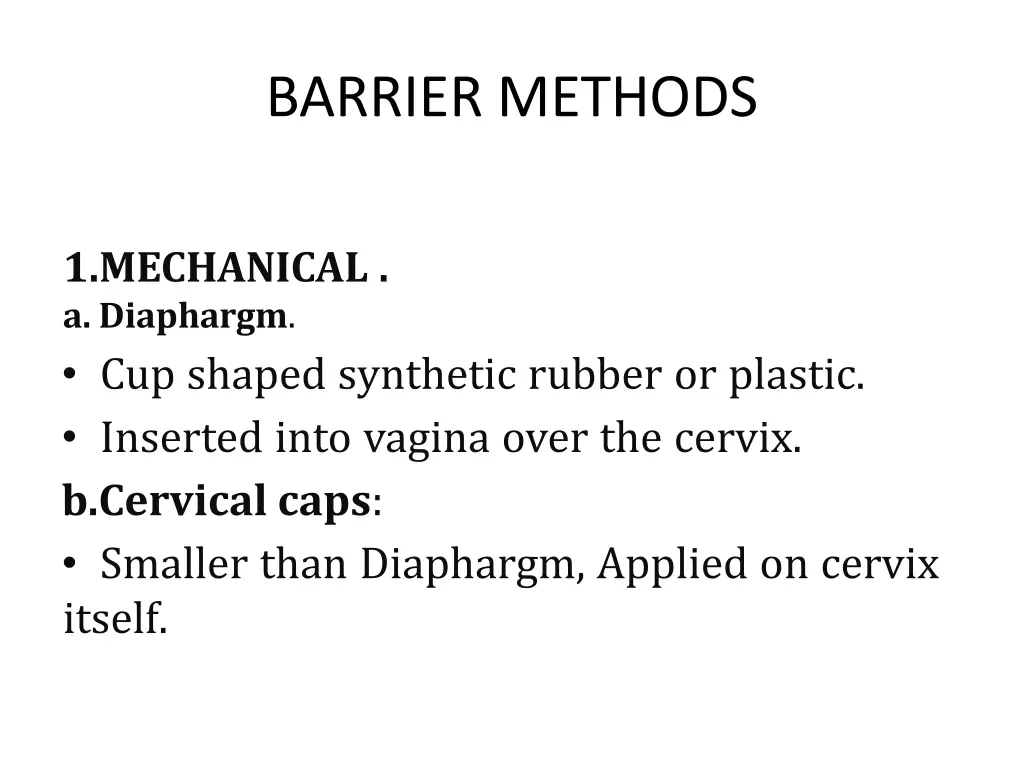 barrier methods