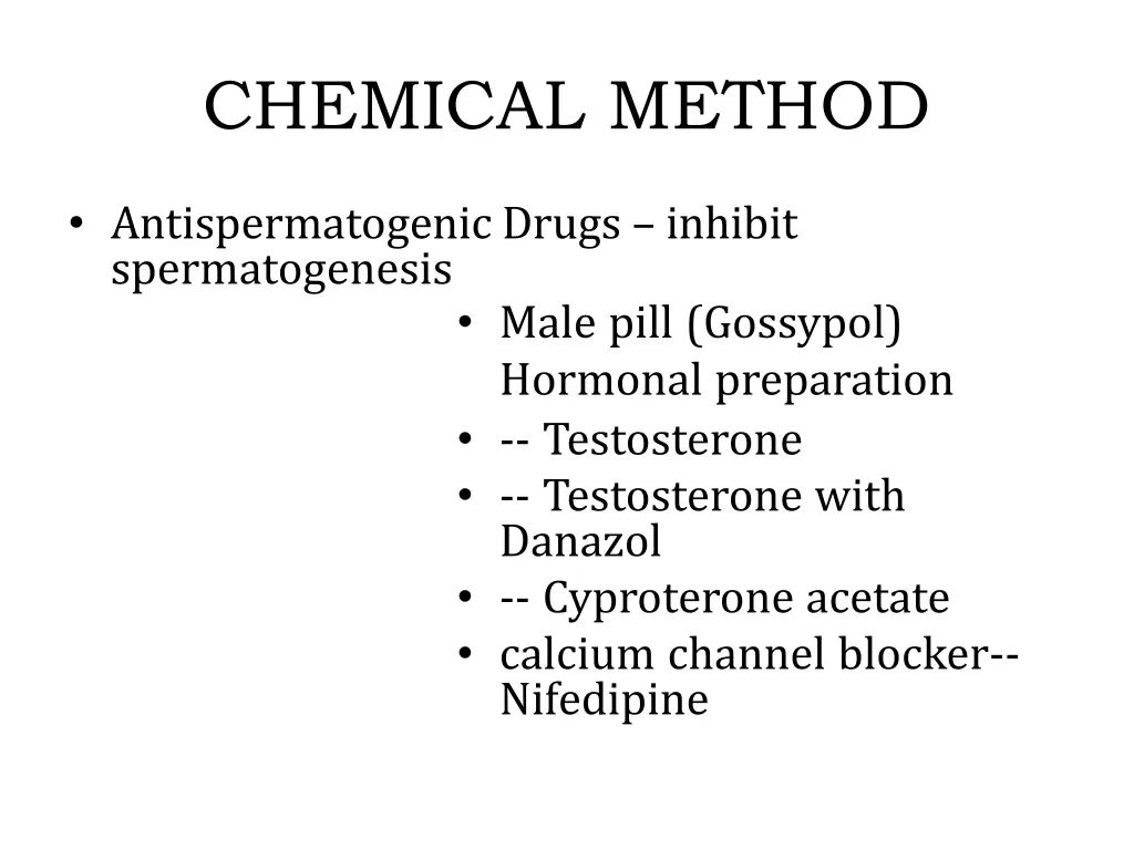 chemical method