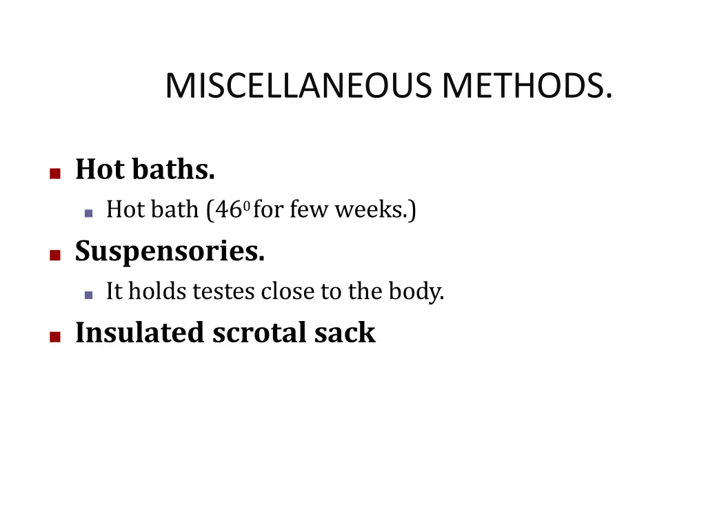 miscellaneous methods